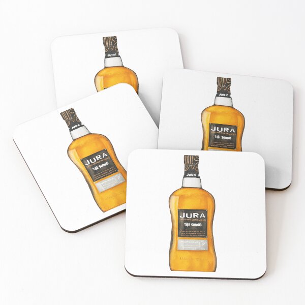 Item preview, Watercolor illustration of a Jura Single Malt Whisky bottle designed and sold by SuperMama1973.