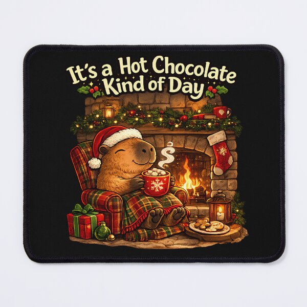 Item preview, Festive Cute Capybara Christmas Hot Chocolate Day designed and sold by Genius Geek.