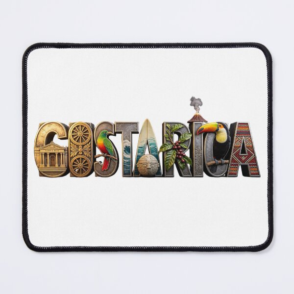 Item preview, Costa Rica Typography Travel Design - Tropical Wildlife & Cultural Heritage Art designed and sold by VladisWorld.