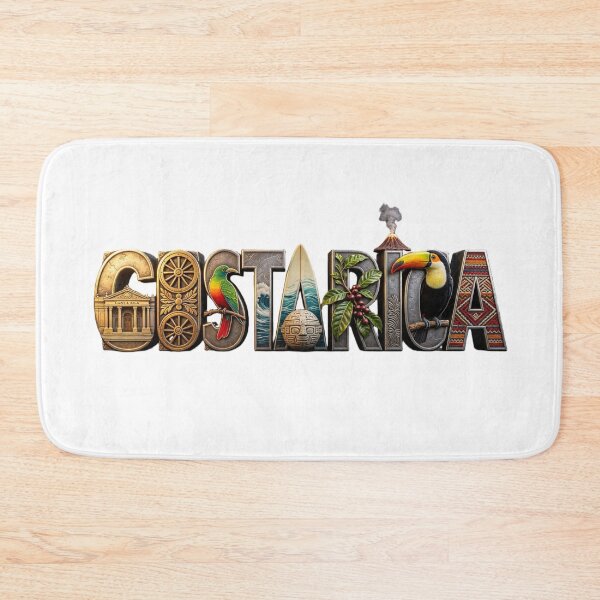 Item preview, Costa Rica Typography Travel Design - Tropical Wildlife & Cultural Heritage Art designed and sold by VladisWorld.