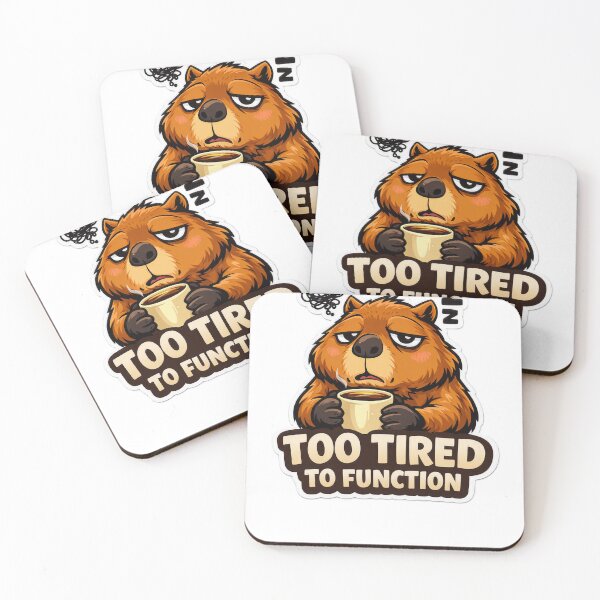 Item preview, Too Tired To Function” – Sleepy Capybara designed and sold by Kreativio.