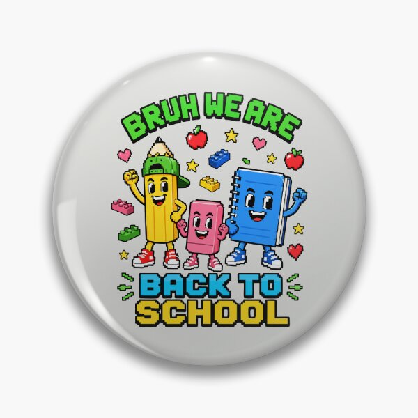 Item preview, Bruh We Are Back To School Funny Pixel Art designed and sold by DigitalGlade.