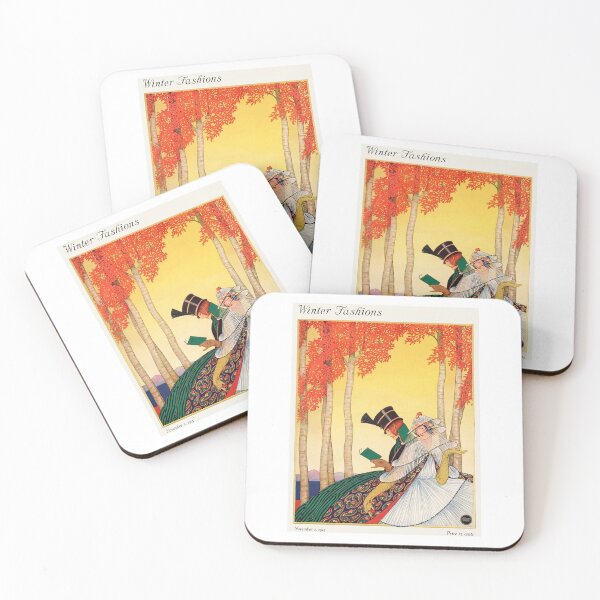 Item preview, Winter Fashions Woman Reading In Autumn Forest Vintage Art designed and sold by TeeARTHY.