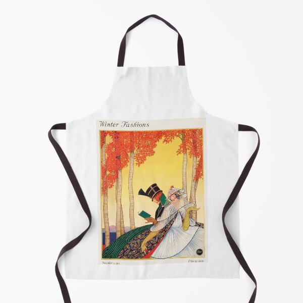 Item preview, Winter Fashions Woman Reading In Autumn Forest Vintage Art designed and sold by TeeARTHY.
