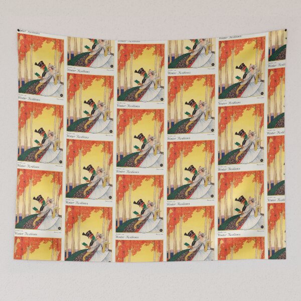 Item preview, Winter Fashions Woman Reading In Autumn Forest Vintage Art designed and sold by TeeARTHY.