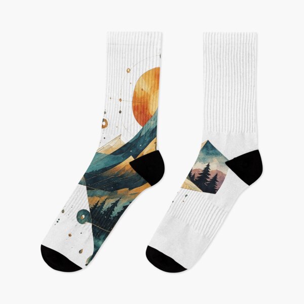 Item preview, Geometric Mountains & Rising Sun designed and sold by MyCalmDraw.