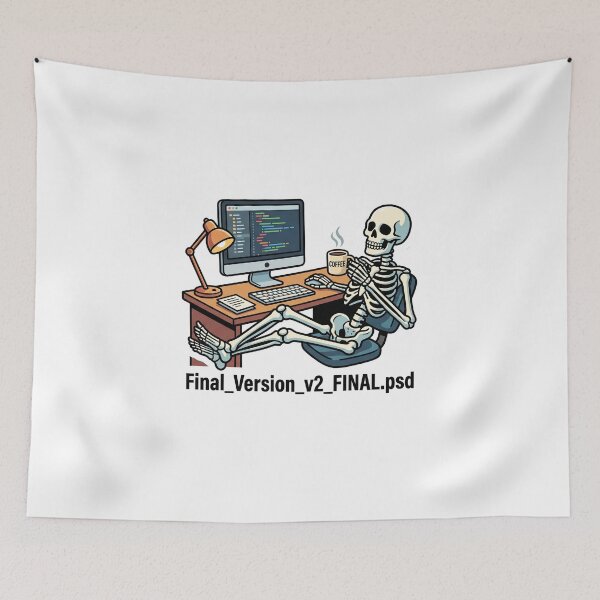 Item preview, Final Version v2 FINAL Funny Designer Skeleton T-Shirt designed and sold by fowzi shokri.