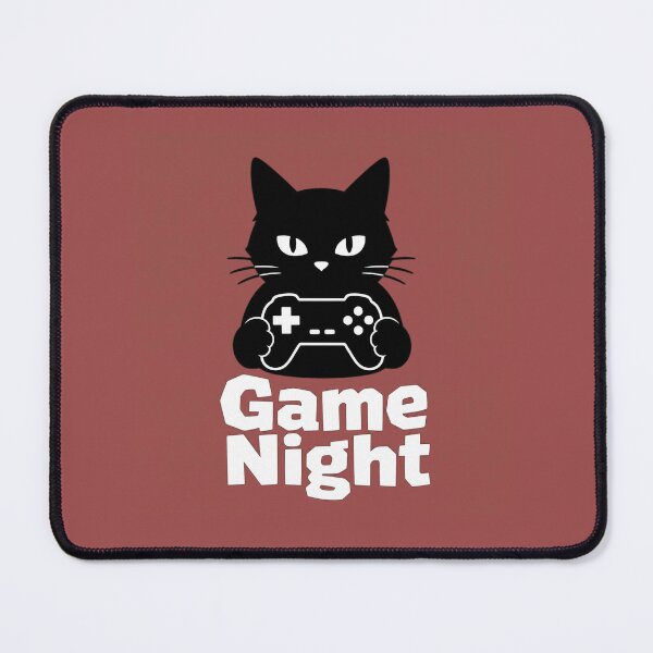Item preview, Game Night Black Cat Silhouette Controller Design designed and sold by Aliplus+.