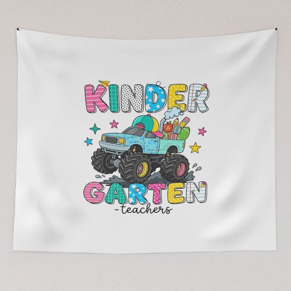 Item preview, Colorful Monster Truck Kindergarten Back To School designed and sold by KroghDs.