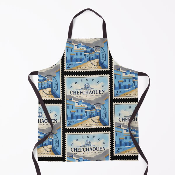 Item preview, Chefchaouen Morocco Blue City Mountain Ridge Stamp Sticker designed and sold by stickercuffs.