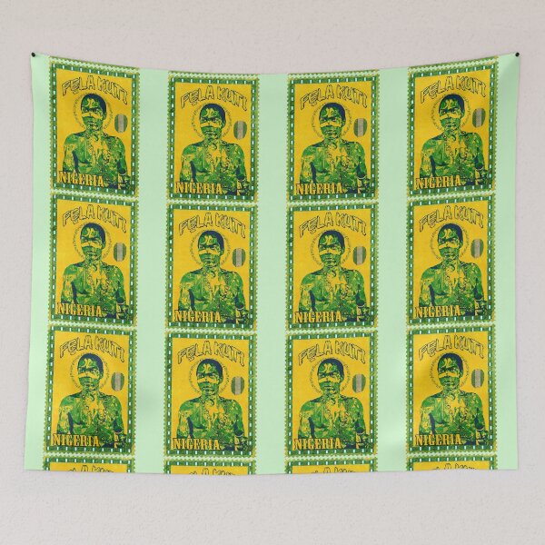 Item preview, Fela Kuti Nigeria Vintage Postage Stamp Afrobeat Pan-African Art designed and sold by Youngkev-arts.