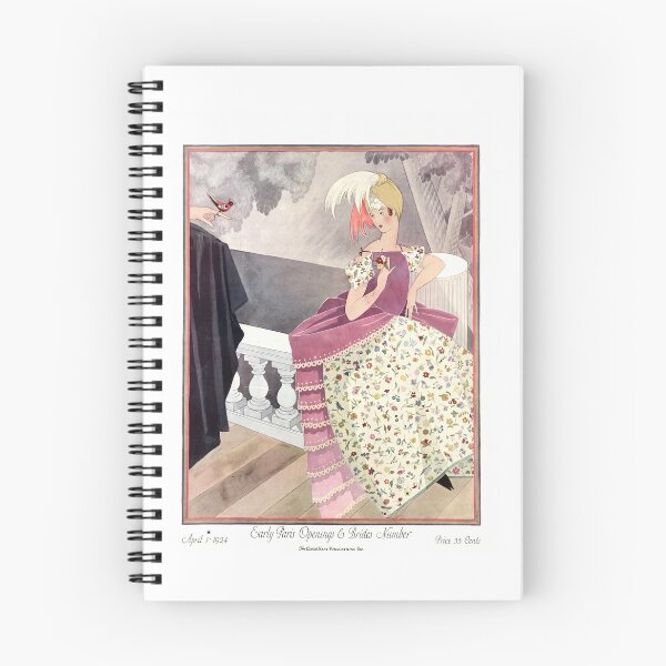 Item preview, Vintage 1924 Paris Openings Balcony Fashion Illustration designed and sold by TeeARTHY.