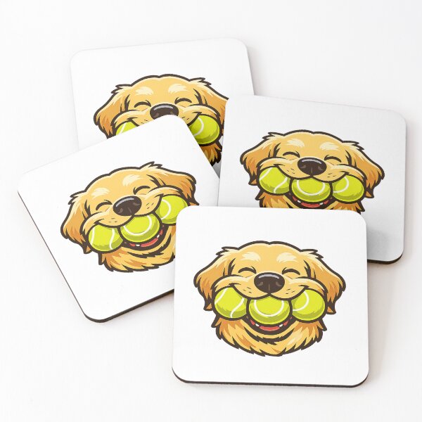 Item preview, Golden Retriever Hoarding Three Tennis Balls designed and sold by eignvalue.