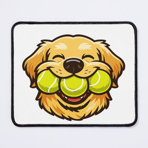 Item preview, Golden Retriever Hoarding Three Tennis Balls designed and sold by eignvalue.