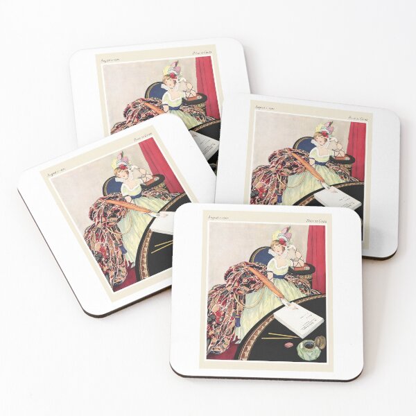 Item preview, Vintage 1921 Art Deco Woman Writing Letter Fashion Illustration designed and sold by TeeARTHY.