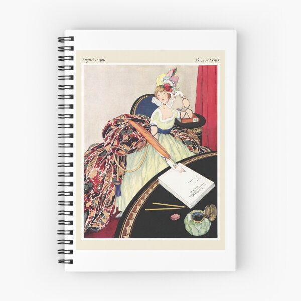 Item preview, Vintage 1921 Art Deco Woman Writing Letter Fashion Illustration designed and sold by TeeARTHY.