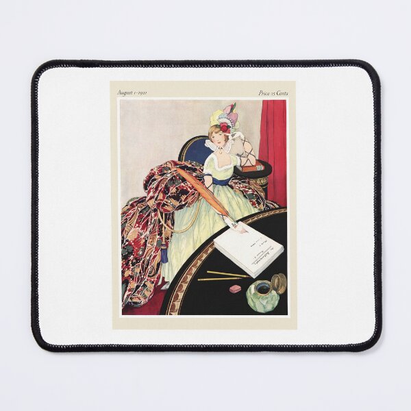Item preview, Vintage 1921 Art Deco Woman Writing Letter Fashion Illustration designed and sold by TeeARTHY.