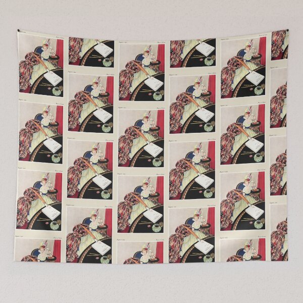Item preview, Vintage 1921 Art Deco Woman Writing Letter Fashion Illustration designed and sold by TeeARTHY.