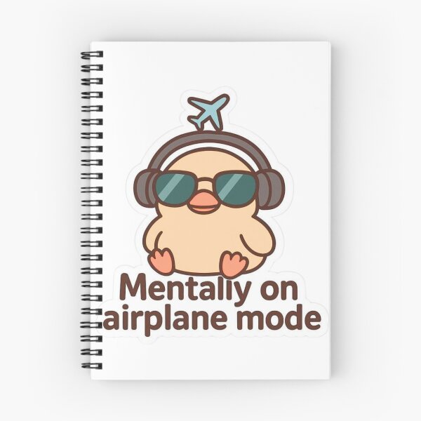 Item preview, Mentally On Airplane Mode Sticker designed and sold by YS-ink.