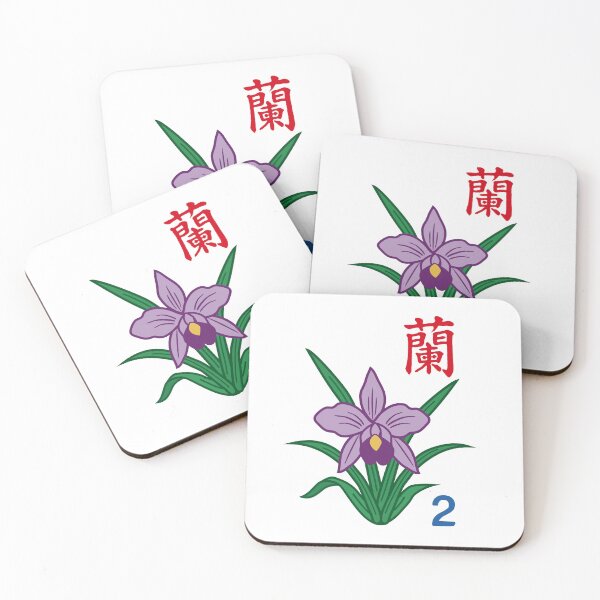 Item preview, MAHJONG TILES, FLOWERS, ORCHID, GAME DAY, STRATEGY designed and sold by classic car craze.