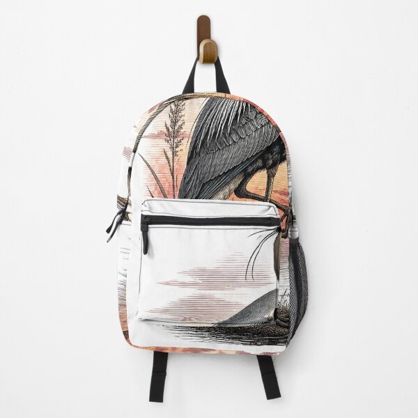 Item preview, Great Blue Heron Sunset Vintage Engraving designed and sold by cute-corner0.