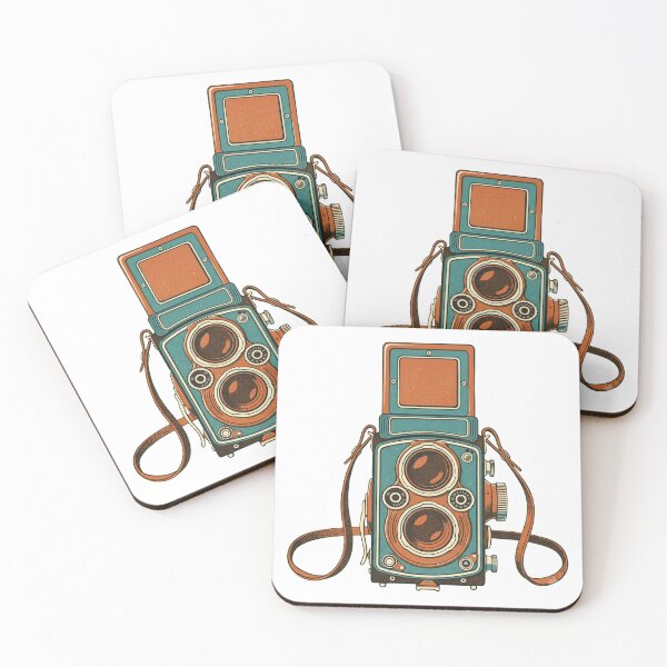 Item preview, Vintage Camera Risograph Print Retro Photography Art designed and sold by Ninjacatoff.