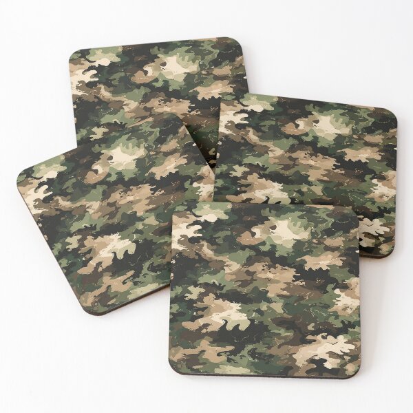 Item preview, Fragmented Woodland Camo Pattern - Cracked Green Brown & Tan Design designed and sold by Nine Lives Studio.