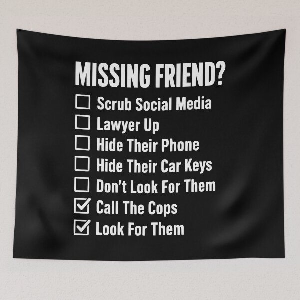 Item preview, Missing Friend Checklist Art designed and sold by EthosWear.