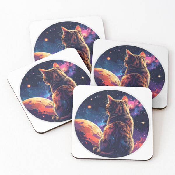Item preview, Cosmic Cat Stargazing in Galaxy Nebula designed and sold by PrintforDesign.