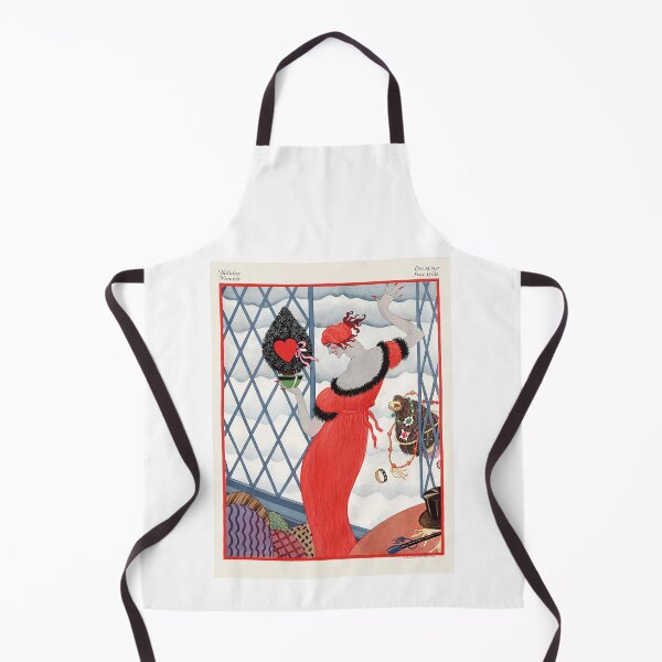 Item preview, Vintage Art Deco Red Gown Holding Heart Holiday Fashion designed and sold by TeeARTHY.