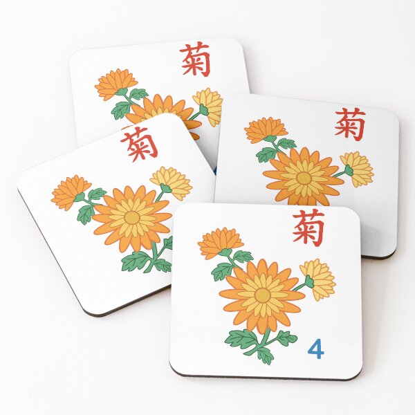 Item preview, MAHJONG TILES, FLOWERS, CHRYSANTHEMUMS, GAME DAY, STRATEGY designed and sold by classic car craze.