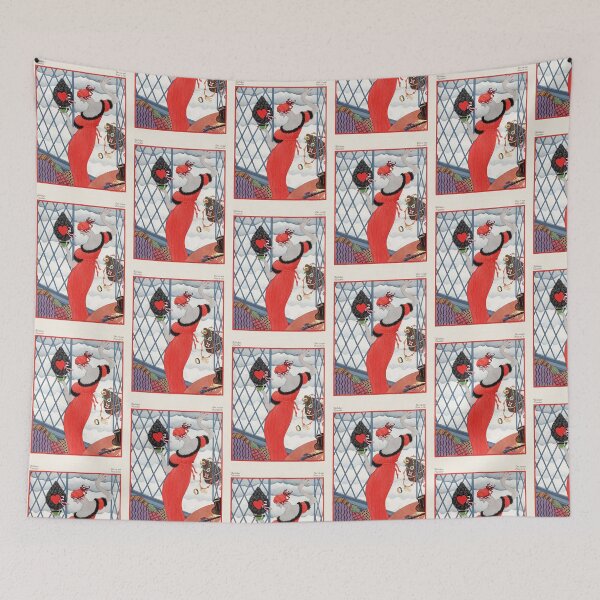Item preview, Vintage Art Deco Red Gown Holding Heart Holiday Fashion designed and sold by TeeARTHY.