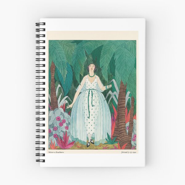 Item preview, Vintage Art Deco Woman In Tropical Palm Garden Dress designed and sold by TeeARTHY.