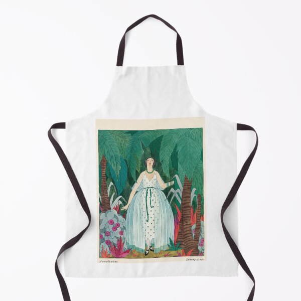 Item preview, Vintage Art Deco Woman In Tropical Palm Garden Dress designed and sold by TeeARTHY.