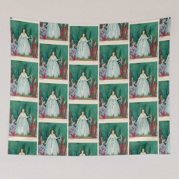Item preview, Vintage Art Deco Woman In Tropical Palm Garden Dress designed and sold by TeeARTHY.