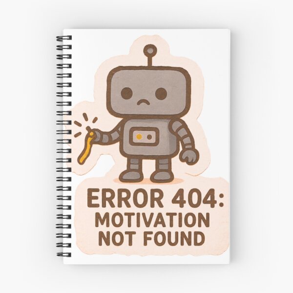 Item preview, Error 404 Motivation Not Found Sticker designed and sold by YS-ink.