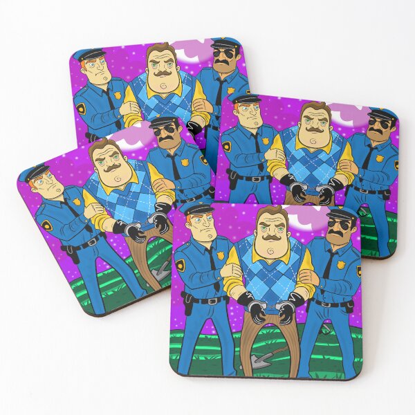 Item preview, Hello Neighbor Arrested | Funny Hello Neighbor Fan Art designed and sold by Let There Be Art Studio.