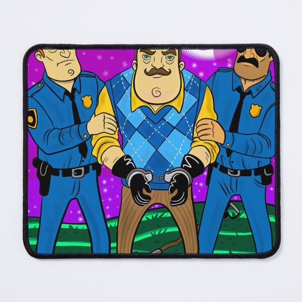 Item preview, Hello Neighbor Arrested | Funny Hello Neighbor Fan Art designed and sold by Let There Be Art Studio.
