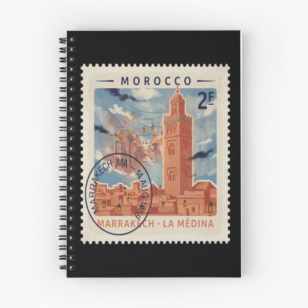 Item preview, Marrakech Medina Morocco Souk Koutoubia Stamp Sticker designed and sold by stickercuffs.