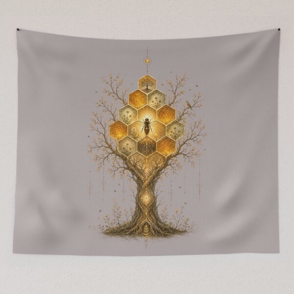 Item preview, Rooted in Harmony – Sacred Honeycomb Tree designed and sold by SacredLensV.