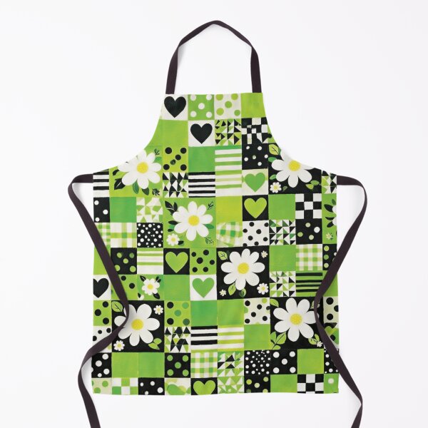 Item preview, Vibrant Patchwork Grid with Daisies and Geometric Patterns designed and sold by Lucia Amaris Art.