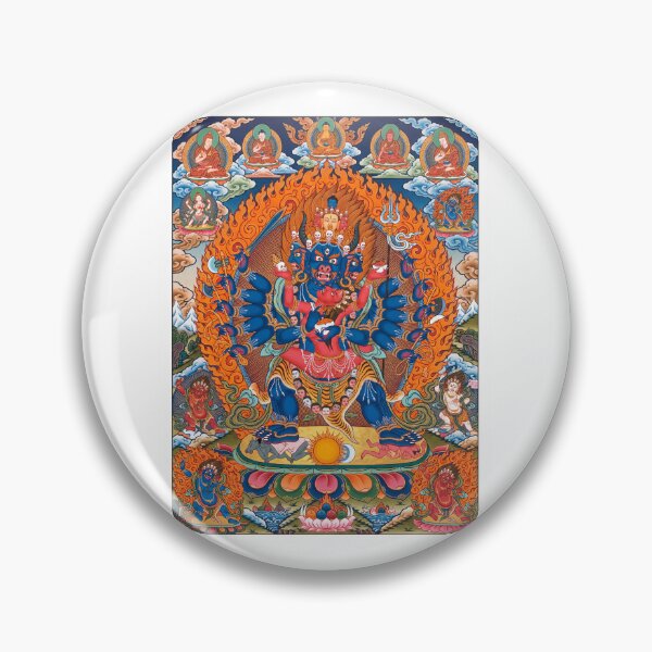 Item preview, Tibetan Buddhist Wrathful Deity Thangka Spiritual Art designed and sold by TeeARTHY.