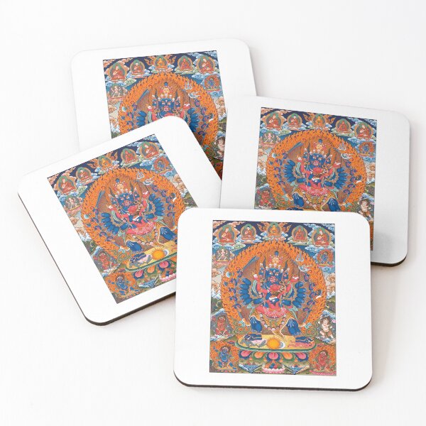 Item preview, Tibetan Buddhist Wrathful Deity Thangka Spiritual Art designed and sold by TeeARTHY.