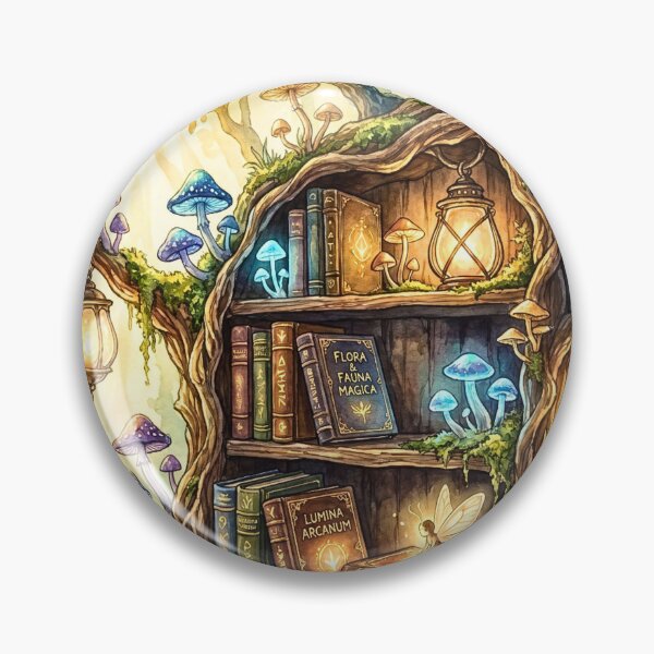 Item preview, Enchanted Fairy Forest Library Watercolor designed and sold by Storybook Botanica.