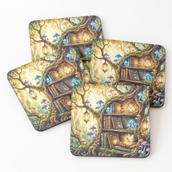 Item preview, Enchanted Fairy Forest Library Watercolor designed and sold by Storybook Botanica.