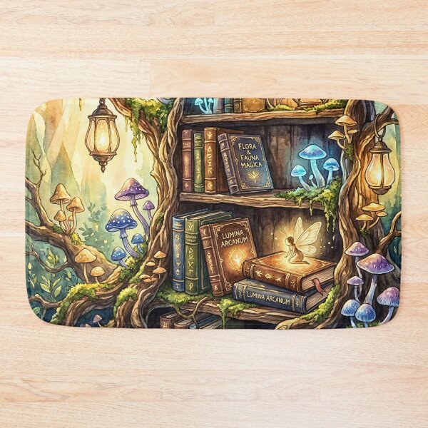 Item preview, Enchanted Fairy Forest Library Watercolor designed and sold by Storybook Botanica.