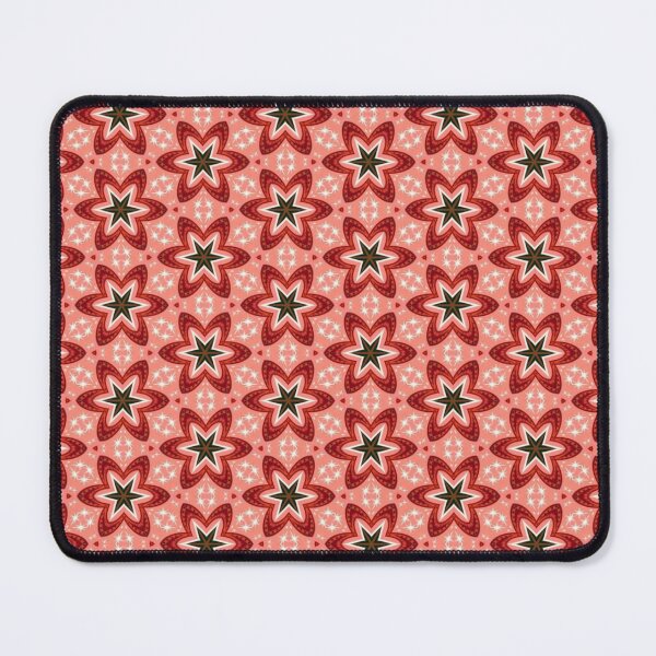 Item preview, Retro Red Posies Pattern designed and sold by Shy Fractal Designs.