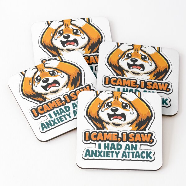 Item preview, I Came, I Saw, I Had An Anxiety Attack Red Panda designed and sold by Kreativio.