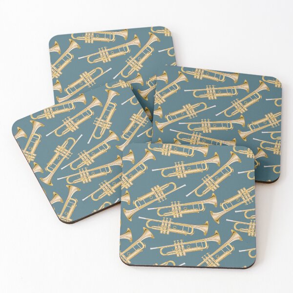 Item preview, trumpet on teal designed and sold by kobyakov.