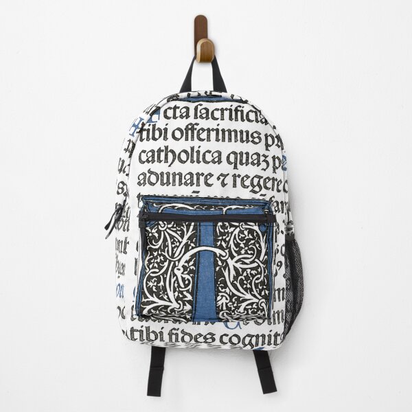 Item preview, 1496 Augsburg Missal Page | Illuminated Gothic Manuscript | Medieval Blue Initial Letter | Restored Incunabulum Print designed and sold by MariBondArt.
